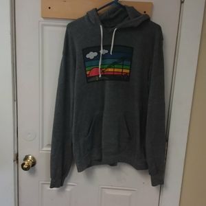 Grey and rainbow hoodie